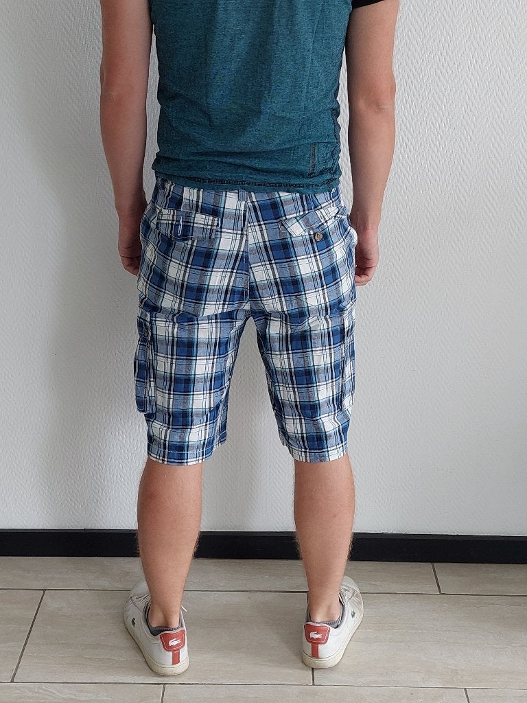 Blue Berry geruite korte broek, Maat 52/54 (L), Blauw, Nieuw, Ophalen of Verzenden