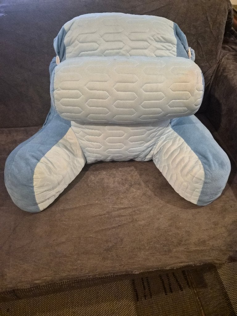 . Coussin de canapé avec soutien dorsal, Avec fermeture éclair, Comme neuf, Bleu, Enlèvement