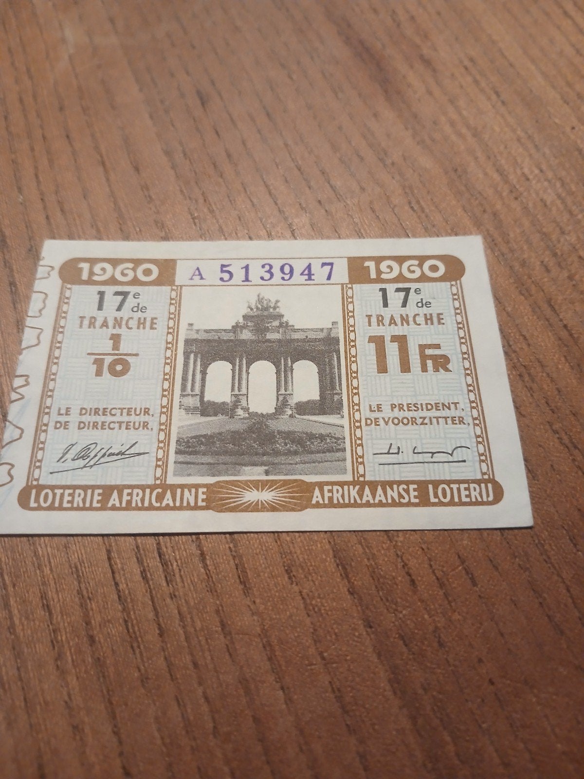 Belgische Afrikaanse loterij, Postzegels en Munten, Bankbiljetten | België