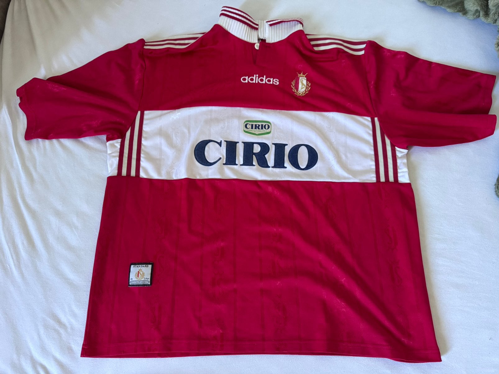 Standard Luik Adidas 1997-98 shirt – Bernd Thijs gesigneerd, Sport en Fitness, Ophalen of Verzenden, Zo goed als nieuw, Shirt