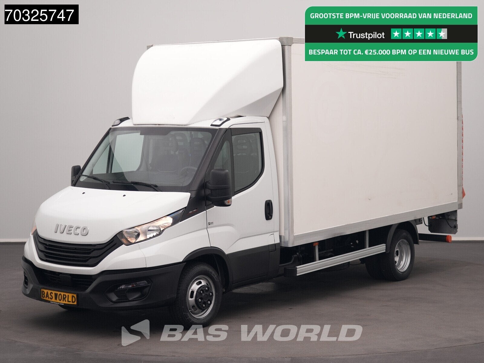 Iveco Daily 35C16 3.0L Laadklep Dubbellucht Bakwagen 160PK M, Stof, Gebruikt, Euro 6, 4 cilinders
