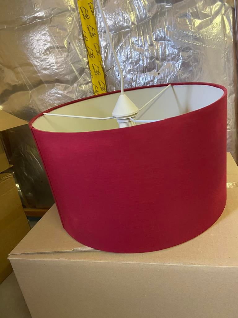 Rode lampenkap, Rond, Comme neuf, Enlèvement, Moins de 25 cm