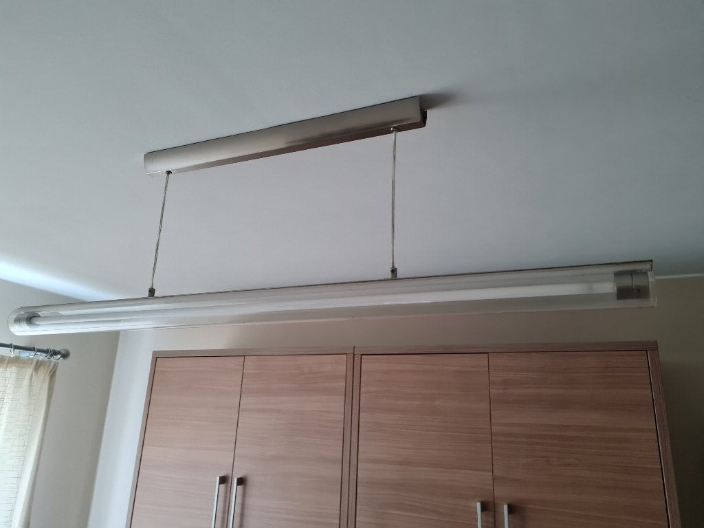 Verlichtingsarmatuur, Ophalen, Zilver, Gebruikt, Glas