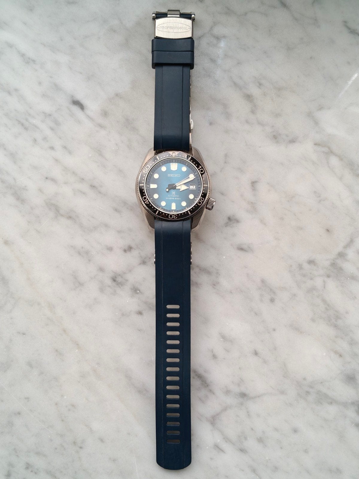 Crafter Blue CB13 navy rubber band voor Seiko MM200 nieuw, Handtassen en Accessoires, Ophalen of Verzenden, Seiko