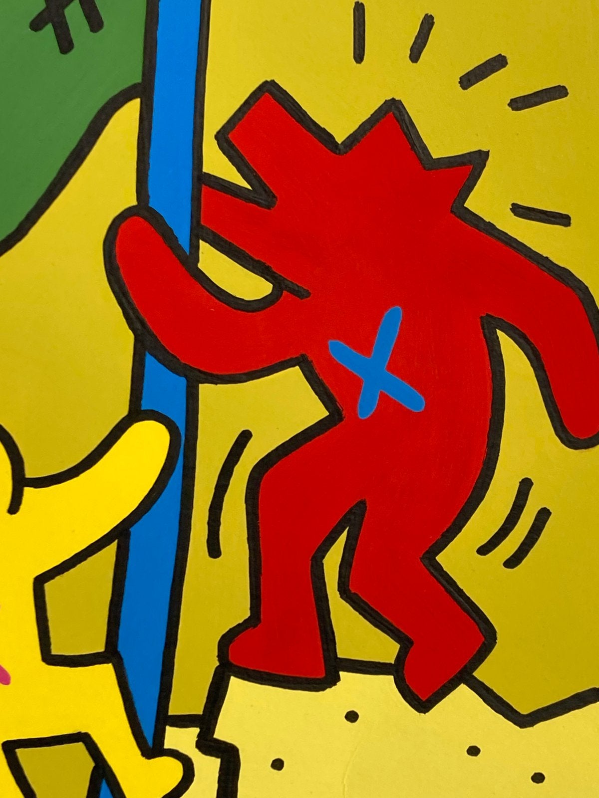 Keith Haring: ingelijste tekening, Ophalen of Verzenden, Gesigneerd