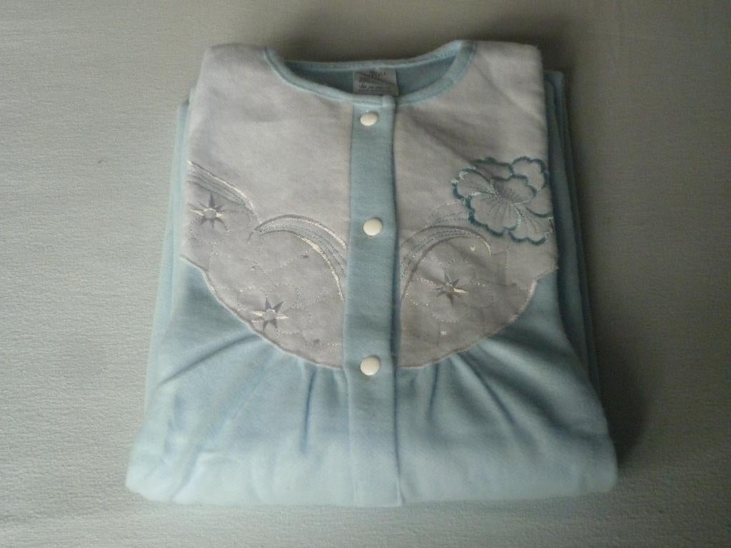 Zacht Fleece Nachtkleed Empire, Empire, Ophalen of Verzenden, Blauw, Nachtkleding