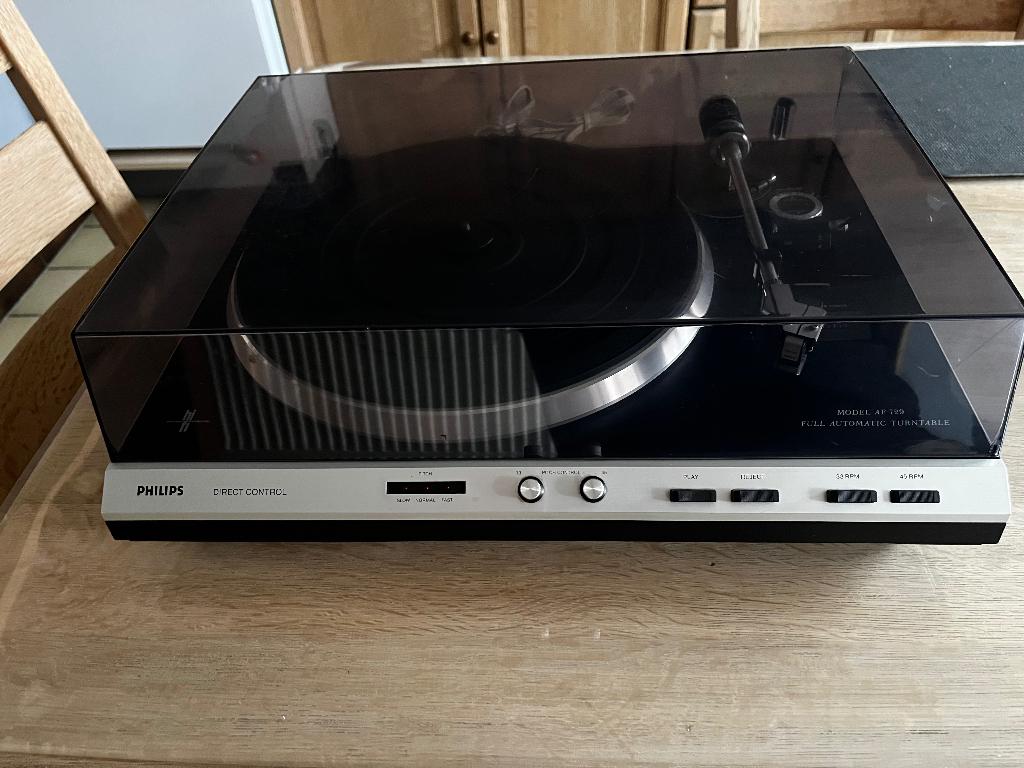 Platenspeler philips af729 direct control full automatic, Audio, Tv en Foto, Platenspelers, Ophalen, Philips, Gebruikt, Automatisch