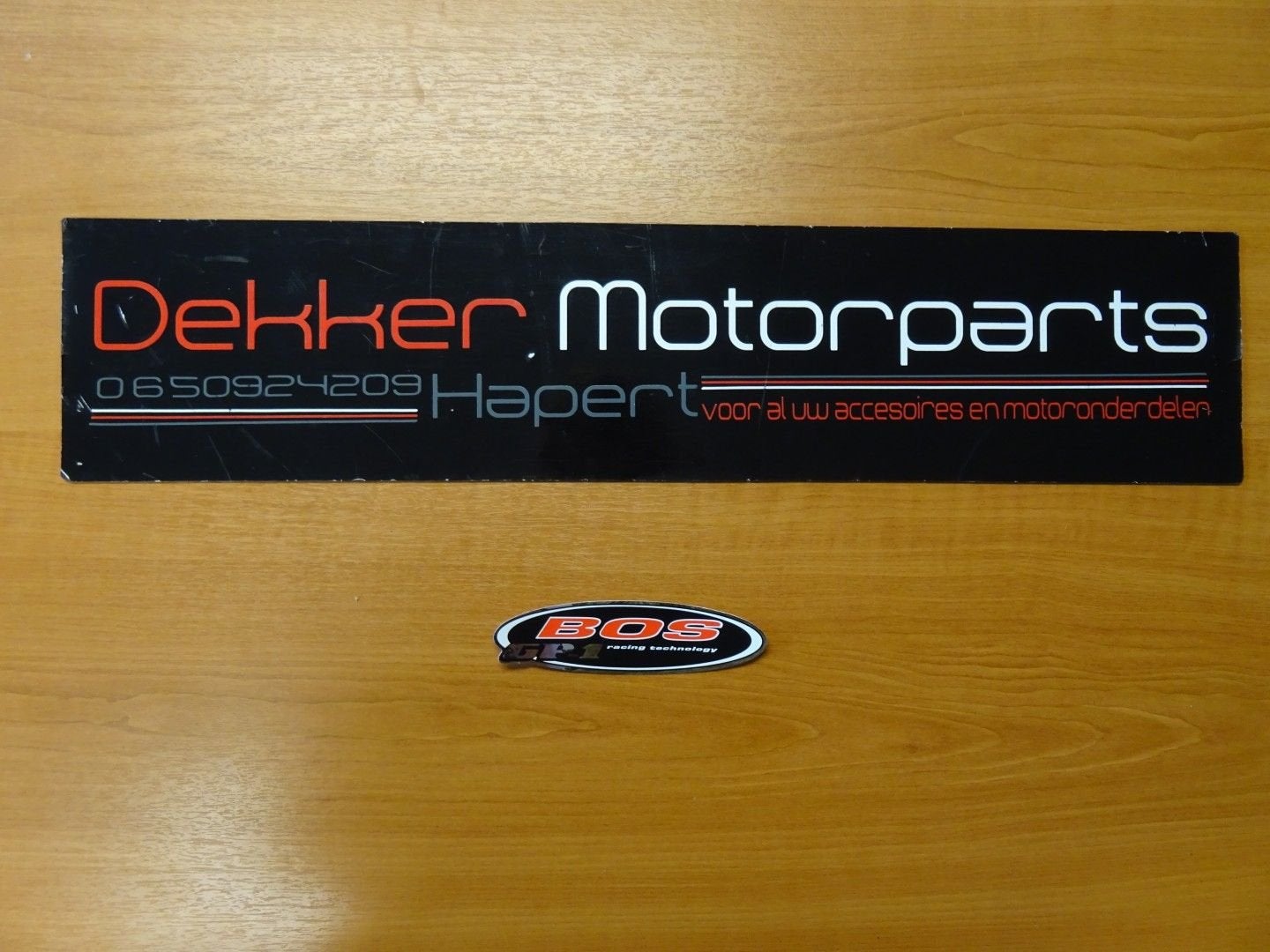 Bos Exhausts Uitlaat / Demper Sticker # Bos GP-1 Racing Tech, Ophalen of Verzenden, -, -, -