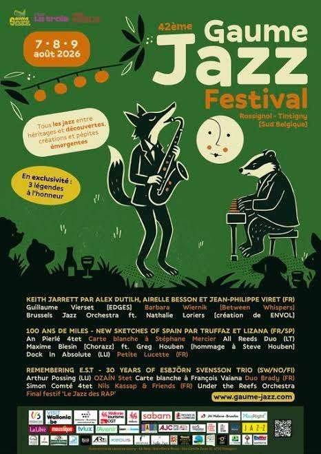 Gaume Jazz à Rossignol 7 octobre 2026 2 billets, Deux personnes, Août