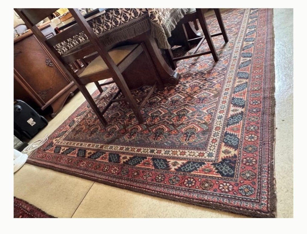 Joli tapis rouge/bleu, Maison & Meubles, Ameublement | Tapis & Moquettes, 200 cm ou plus, 150 à 200 cm, Enlèvement, Utilisé