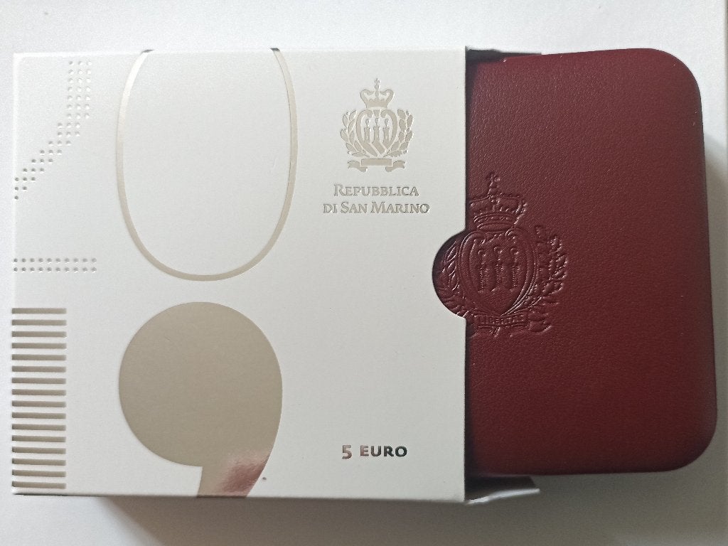 San Marino 5 euro 2019 Apollo 11 Maanlanding  Ag925 BE/proof, Postzegels en Munten, Munten | Europa | Euromunten, Setje, 5 euro