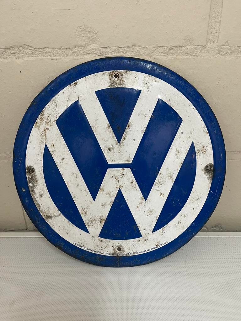 VW volkswagen bord blik wolfsburg (O 30 cm), Enlèvement ou Envoi, Comme neuf