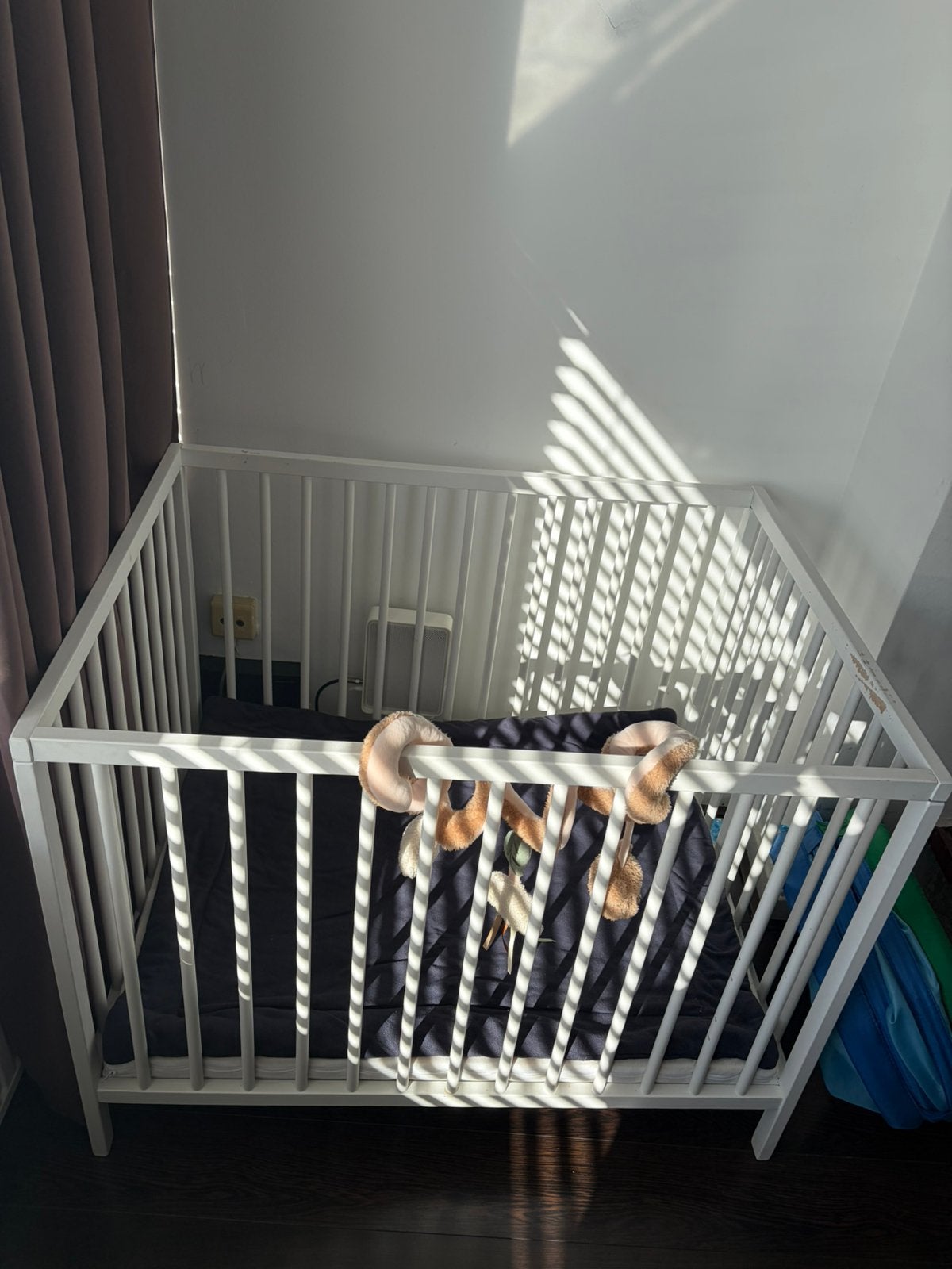 Box incl matras en kleed, Ophalen, Zo goed als nieuw, Vierkant, Boxkleed
