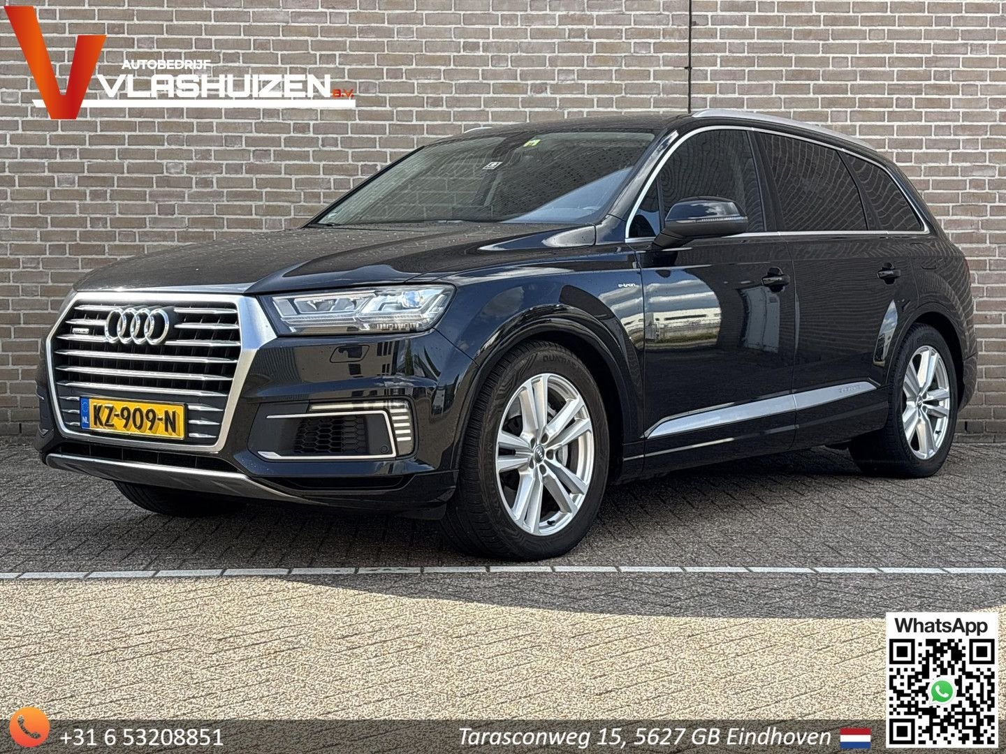 Audi Q7 3.0 TDI e-tron quattro Premium | € 13.200,- NETTO! |, Auto's, Automaat, Zwart, 48 g/km, Zwart