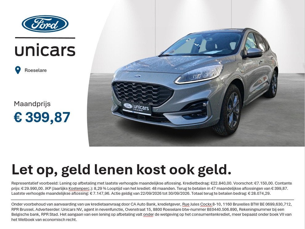 Ford Kuga 2.5i PHEV Aut. 165kW ST-Line X (automatique), Autos, Argent ou Gris, 2500 cm³, Entreprise, Volant multifonction