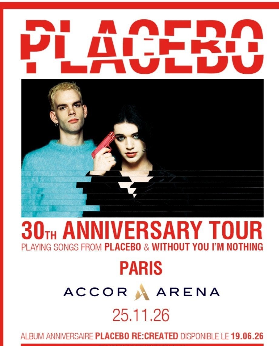 2 places Placebo Accor Arena Paris