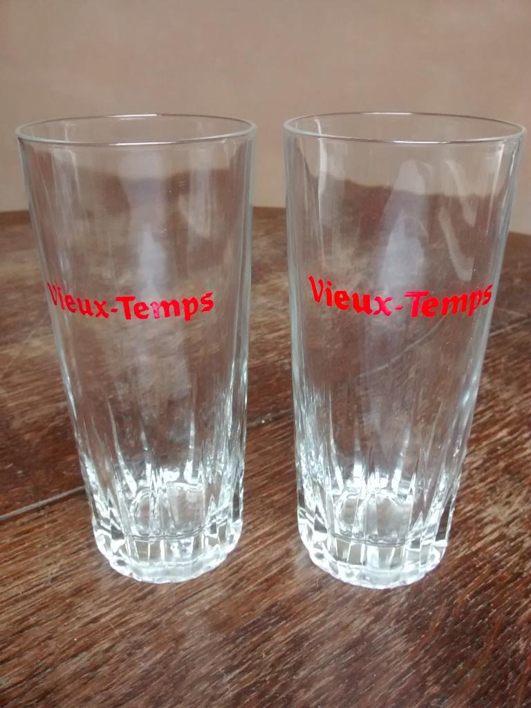 2 verres à bière Vieux-temps, Enlèvement, Utilisé, Verre à bière