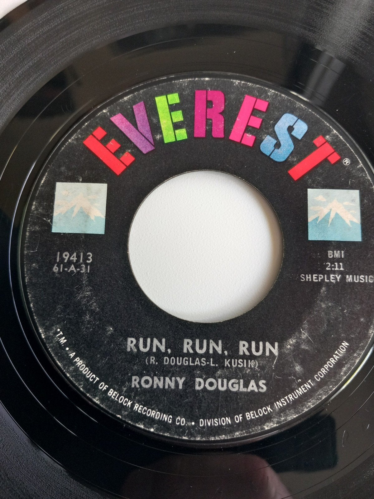 RONNY DOUGLAS. RUN RUN RUN. 1961 USA 45T, Enlèvement ou Envoi