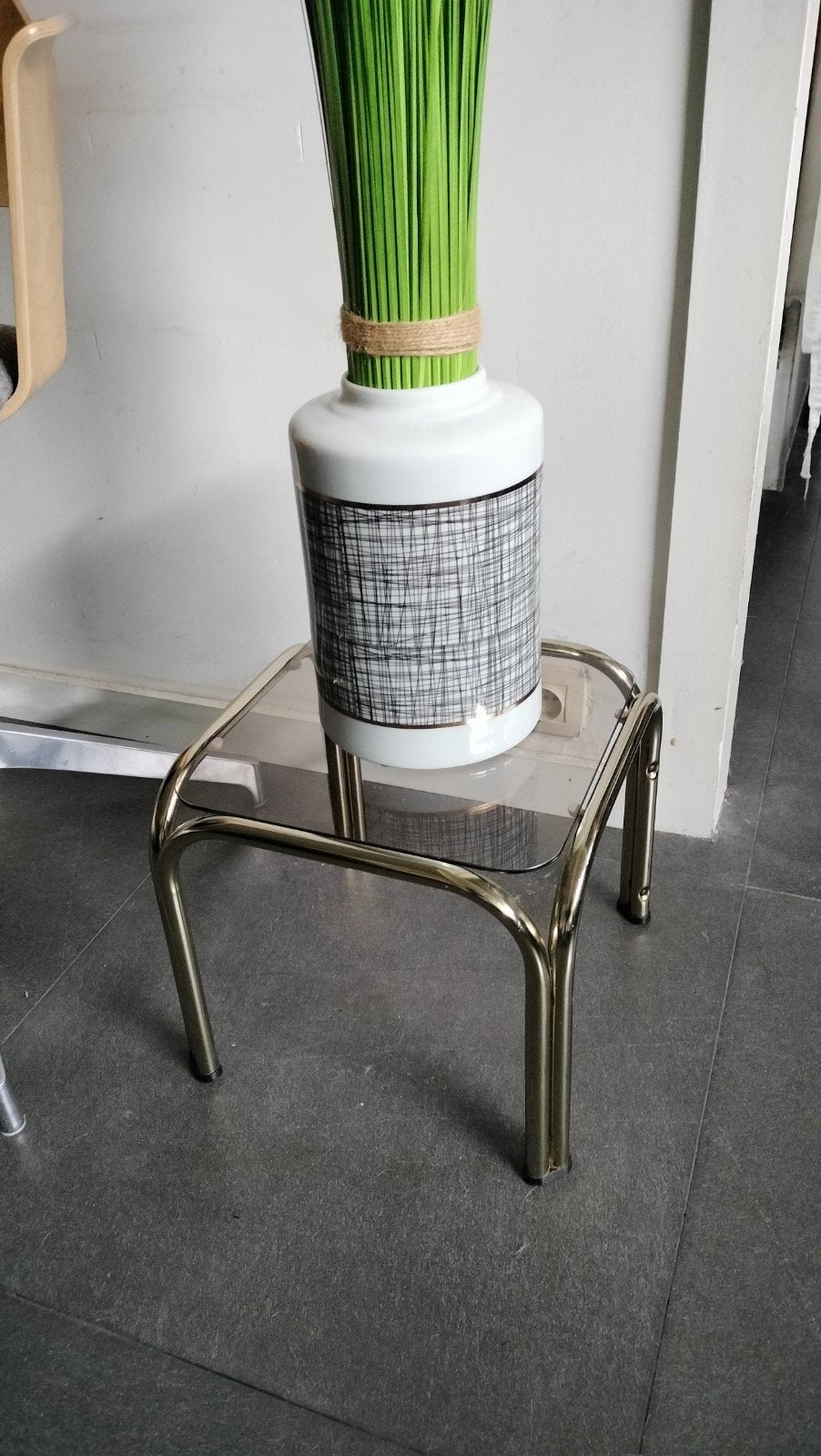Vintage buizenframe sidetable., Ophalen