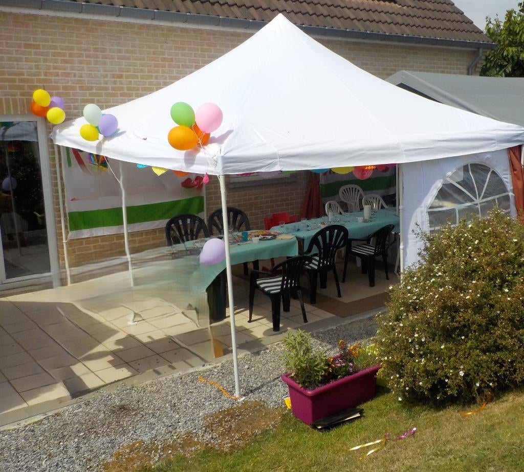 Tonnelle 4x4m, Jardin & Terrasse, Pliable, Pavillon, 4 à 6 mètres, Utilisé