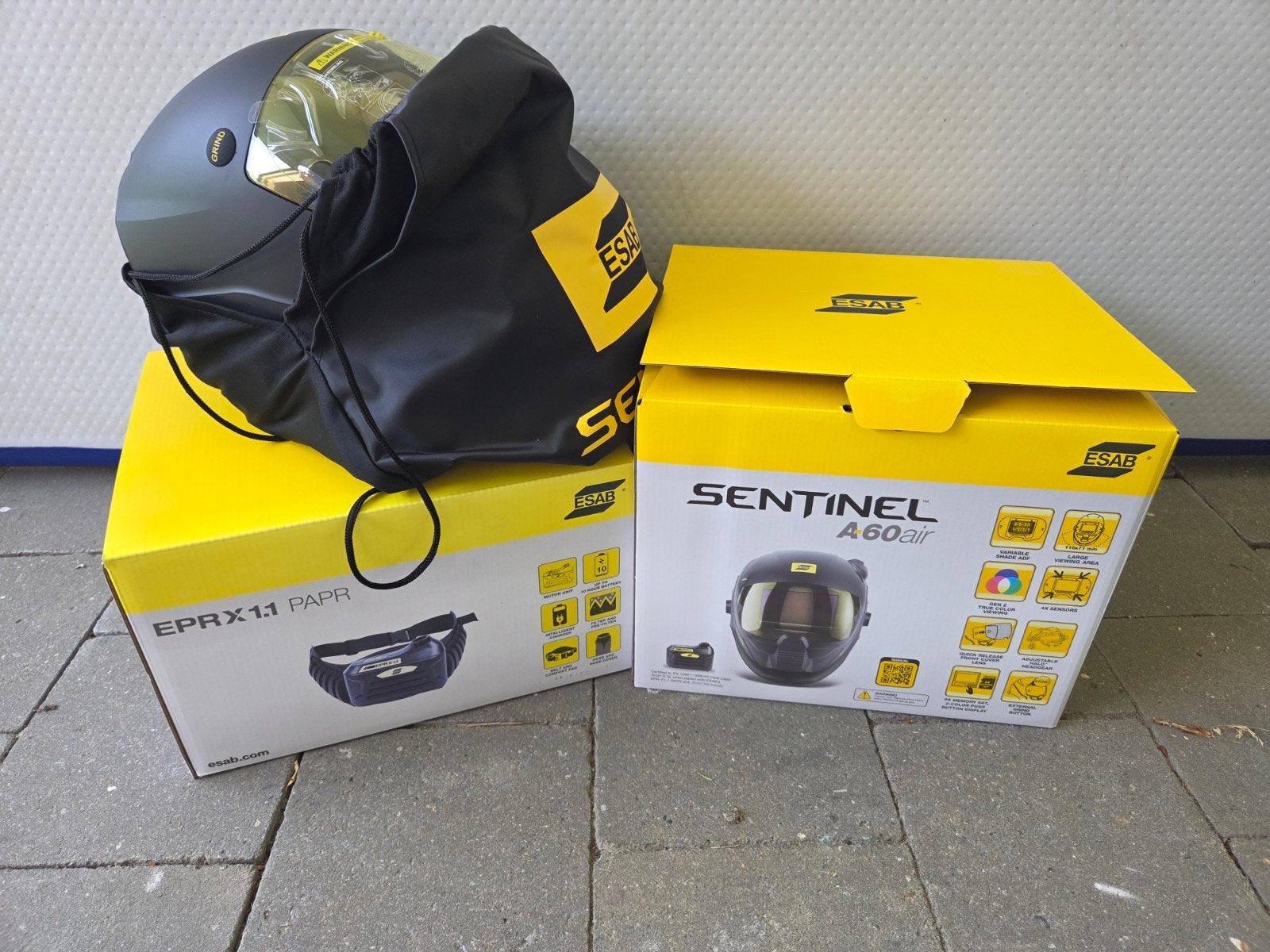 Esab lashelm + verselucht systeem (nieuwstaat), Doe-het-zelf en Bouw, Adembescherming, Ophalen