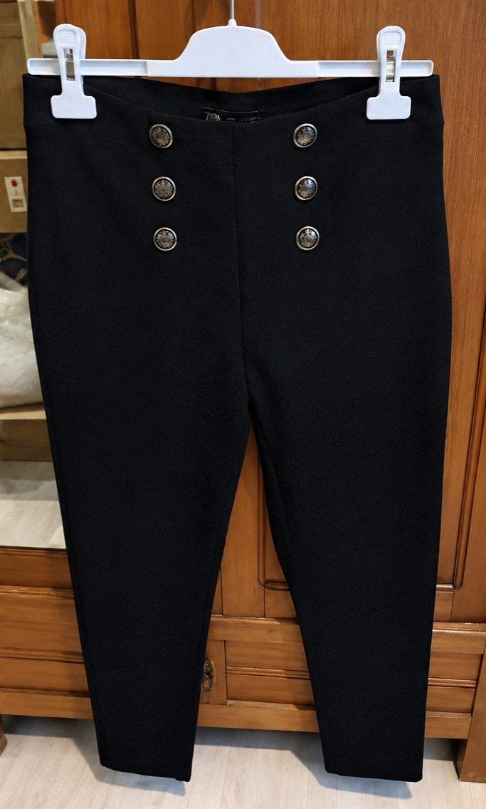 Set van 2 zwarte broeken: Zara (L) & C&A Outdoor (38), Vêtements | Femmes, Taille 38/40 (M), Enlèvement ou Envoi, Longs, Noir