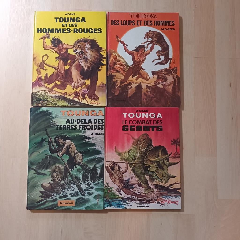 BD Tounga lot de 4 tomes, Plusieurs BD, Enlèvement ou Envoi, Utilisé, Aidans