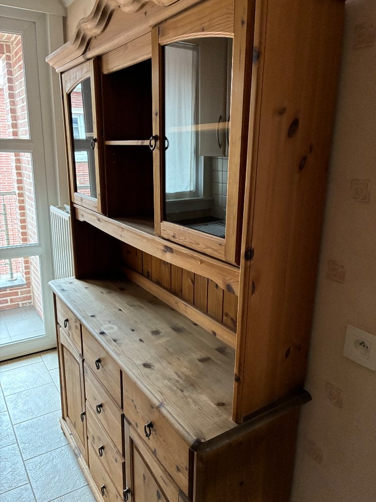 Grenen kast, Ophalen, Gebruikt, 100 tot 150 cm, 25 tot 50 cm