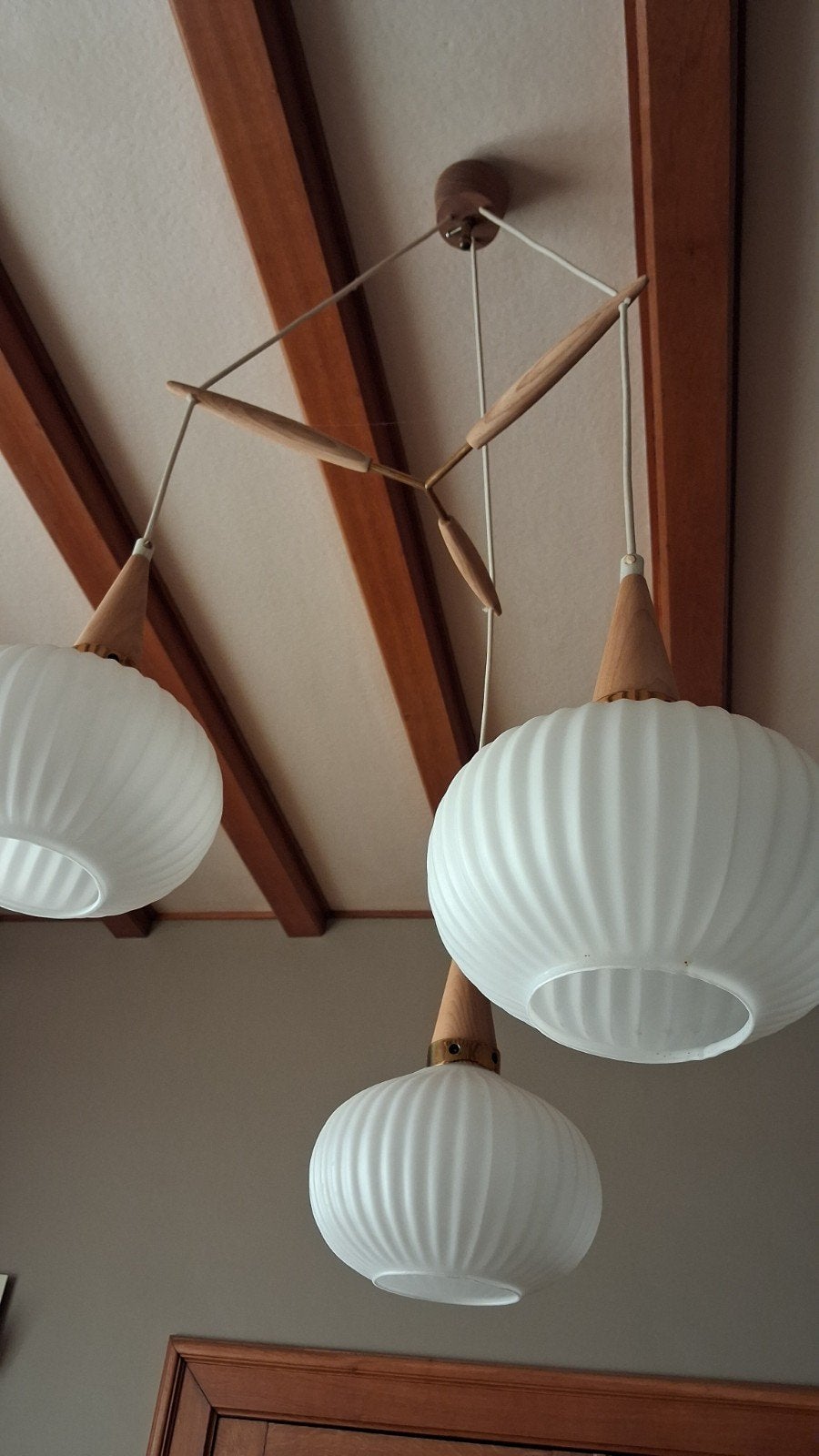 Vintage Louis Kalff cascade hanglamp., Maison & Meubles, Lampes | Suspensions, Enlèvement