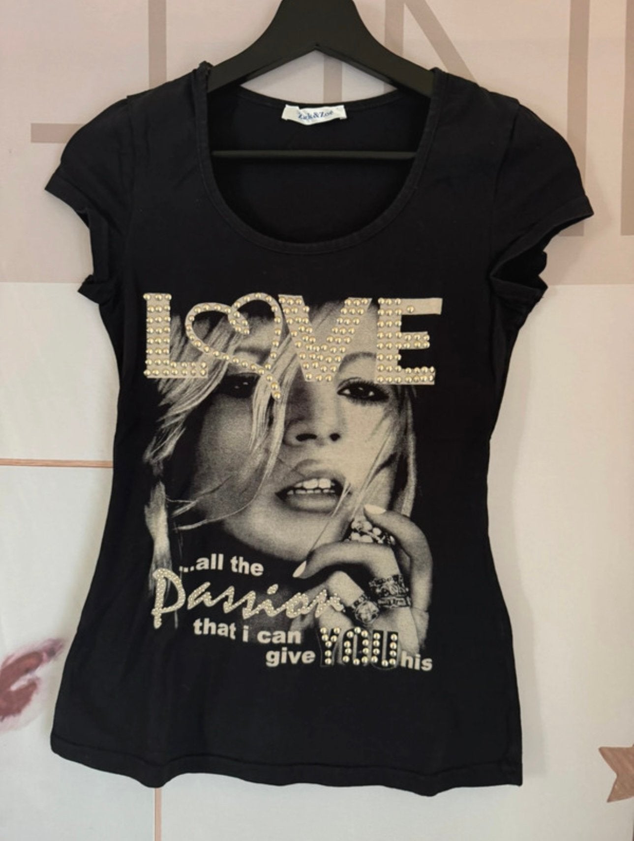 Dames t-shirt met mooie print, Kleding | Dames, Maat 38/40 (M), Zwart, Ophalen of Verzenden, Zo goed als nieuw