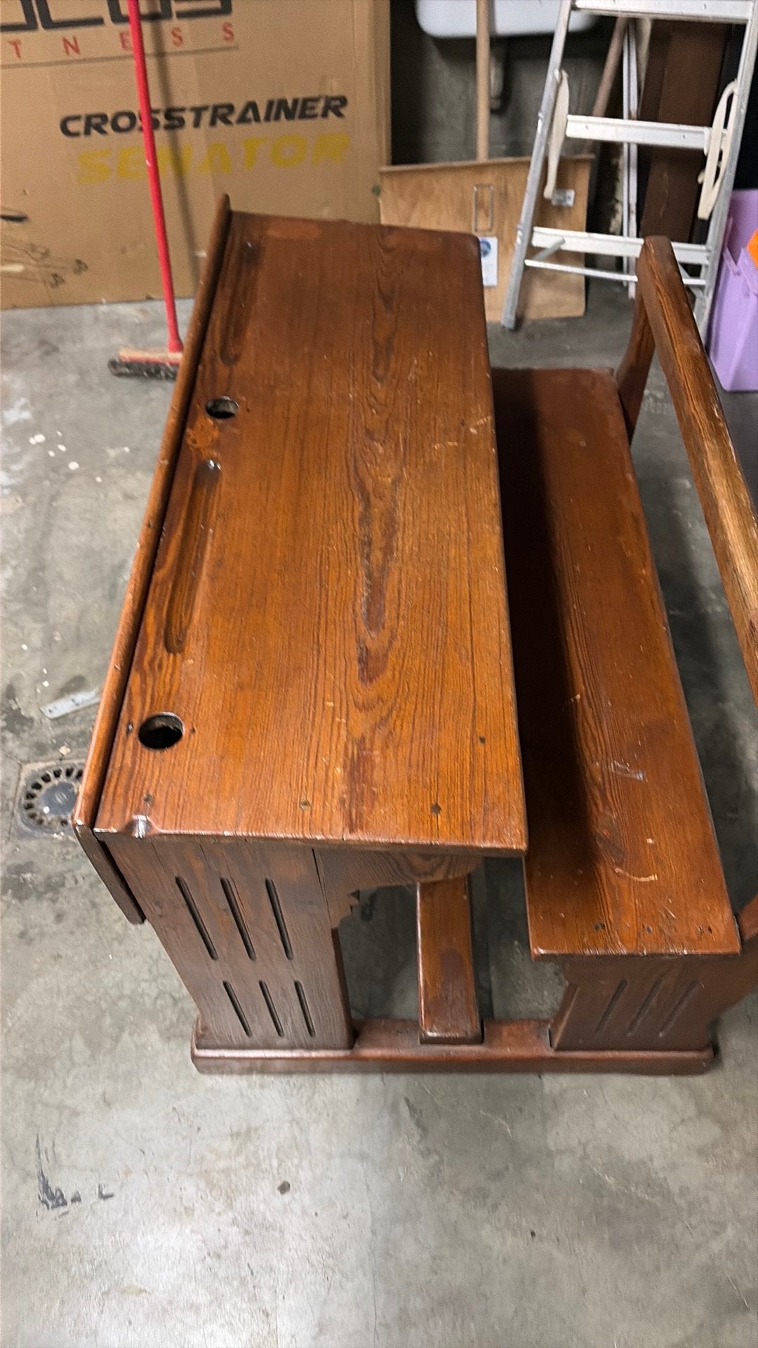 Ancien banc d’ecole, Enlèvement, Utilisé, 75 à 100 cm, 50 – 75