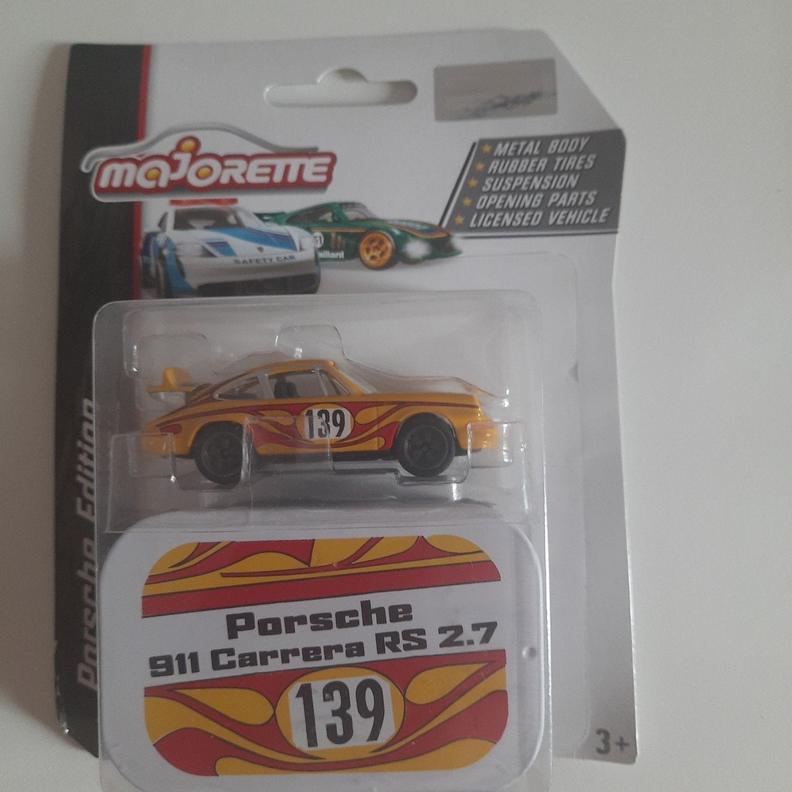 MAJORETTE METAL 1:61 * PORSCHE 911 CARRERA RS 2.7 * MINT *, Hobby en Vrije tijd, Modelauto's | 1:87, Ophalen, Nieuw, Auto, Majorette
