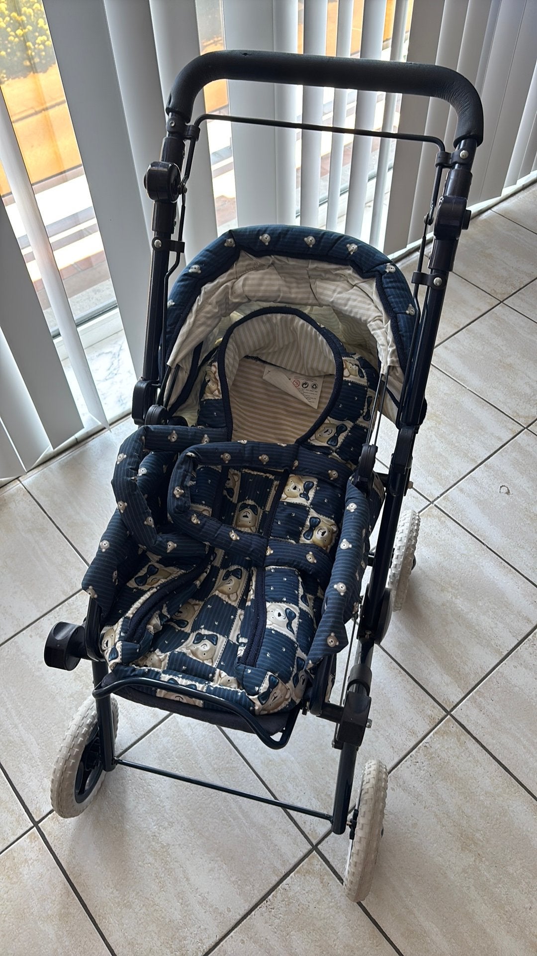 Prachtige 2-in-1 Poppenwagen met Beertjesmotief Nette Staat, Kinderen en Baby's, Ophalen, Gebruikt