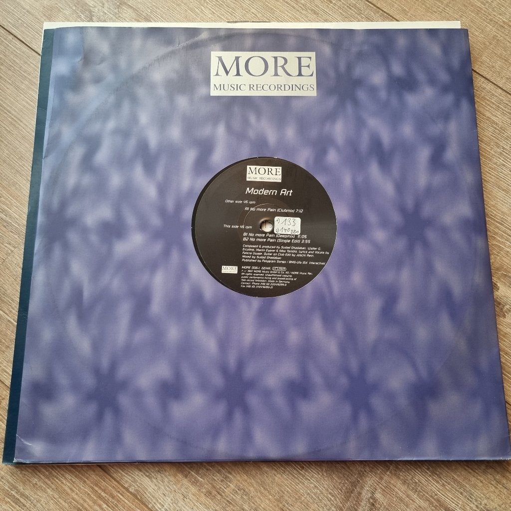 12" Modern Art – No More Pain, Enlèvement ou Envoi, Utilisé, 12 pouces, Dance et House