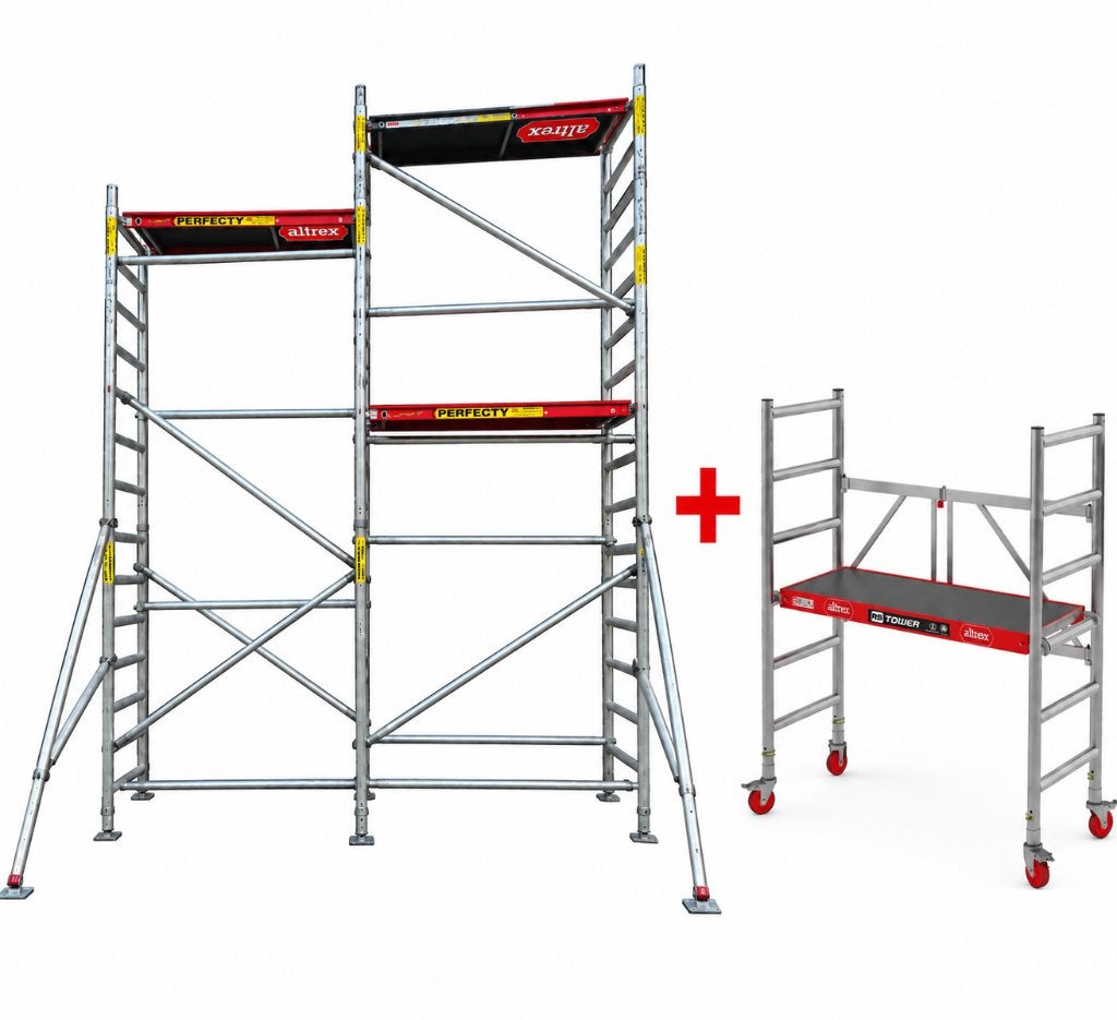 **Altrex aluminium steigers – complete set**, Ophalen, Gebruikt, 5 meter of hoger