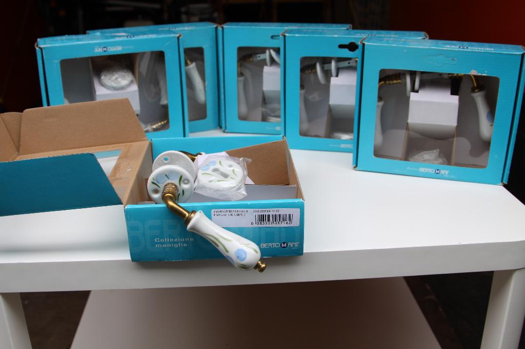 deurklinken porselein, Ophalen, Zo goed als nieuw, Koper of Messing, Klink of Kruk