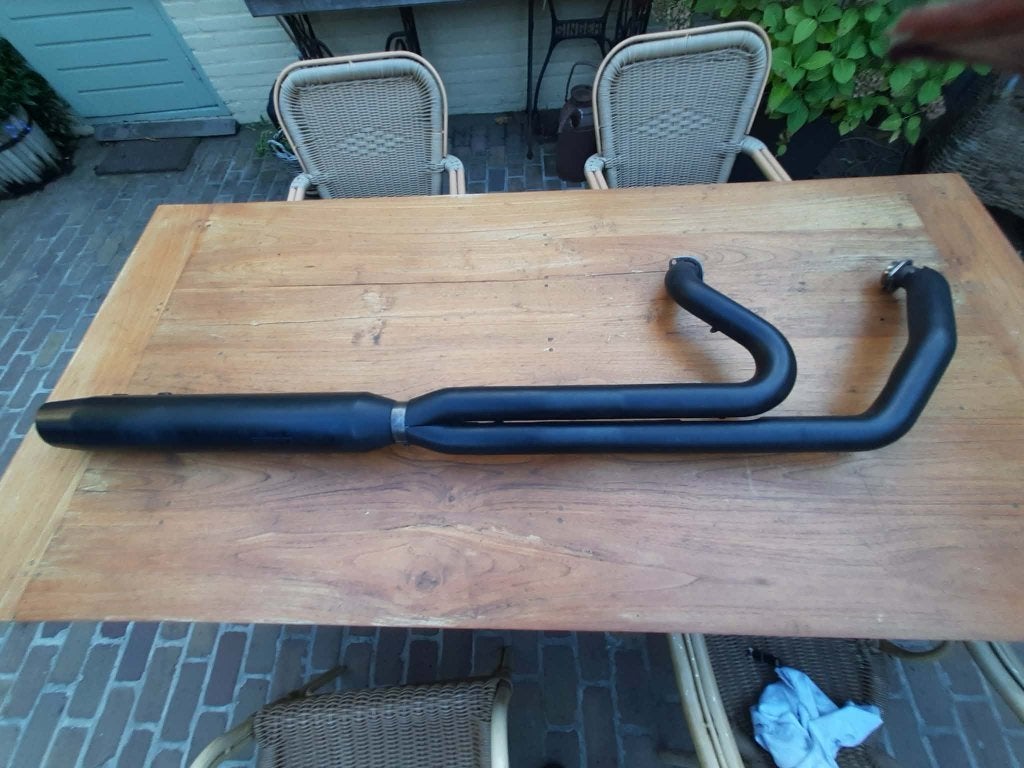 uitlaat harley 2in 1, Motoren, Ophalen of Verzenden, Gebruikt