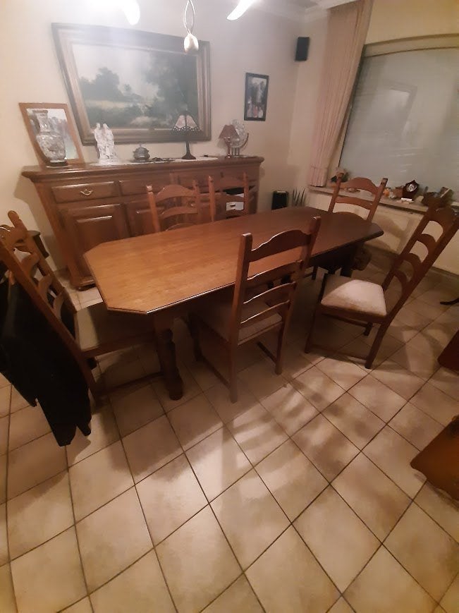 Eiken eetkamer, Enlèvement, Utilisé, Klassiek landelijk