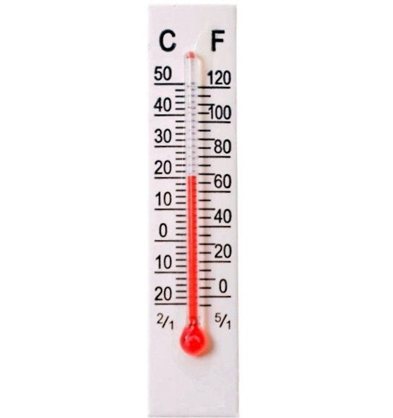 Mini Thermometer Wit - Celsius - Fahrenheit ⁰C/⁰F 11 x 50 mm, Ophalen of Verzenden, Nieuw, Glas