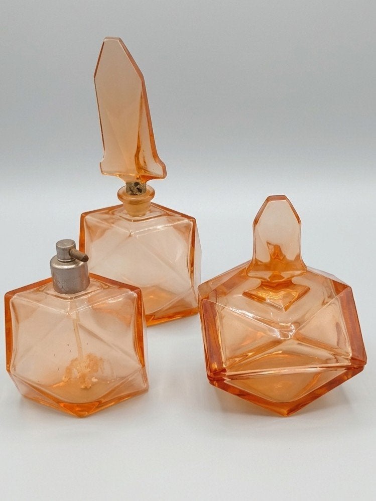 Driedelige Art Deco toiletset / kaptafelset, Antiek en Kunst, Ophalen