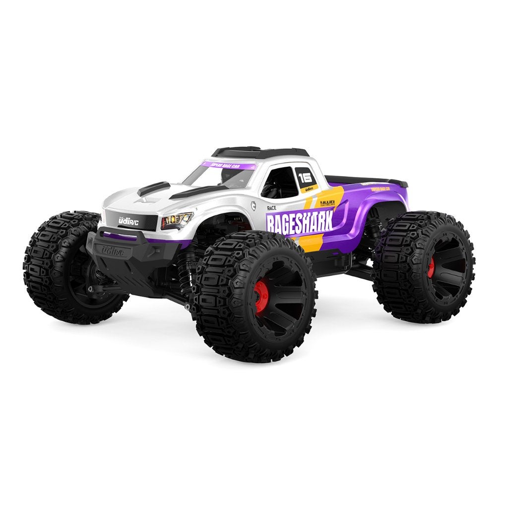 UDI RC Monster Truck Brushed 1/16 Paars RTR, Neuf, Enlèvement ou Envoi, Voiture off road, Échelle 1:16