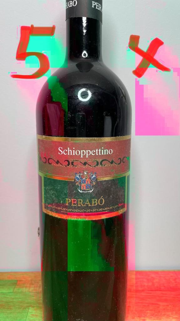 lot de 5 x perabo schioppettino 2008, Collections, Enlèvement