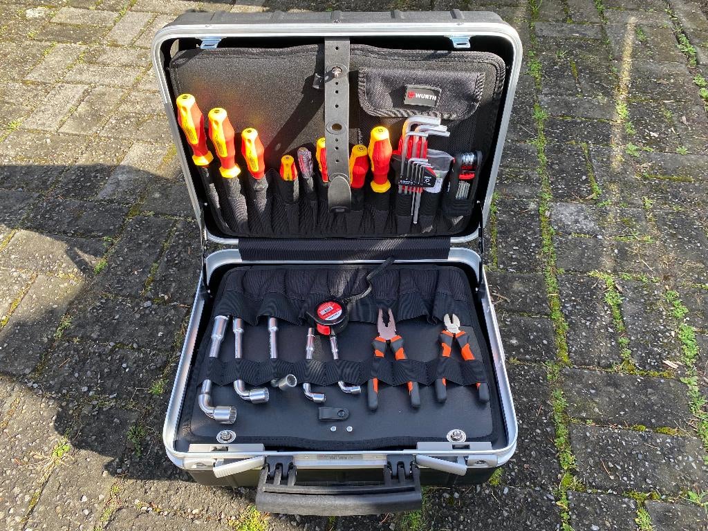Wurth mobiele werkkoffer -  telescopisch handvat + wieltjes, Ophalen of Verzenden, Gevuld, Zo goed als nieuw