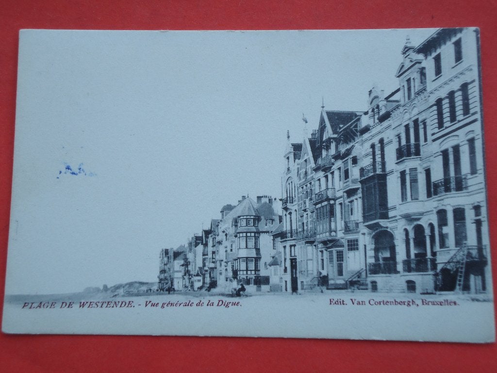 Westende Vue générale de la Digue, Ophalen of Verzenden, Voor 1920, Ongelopen, West-Vlaanderen