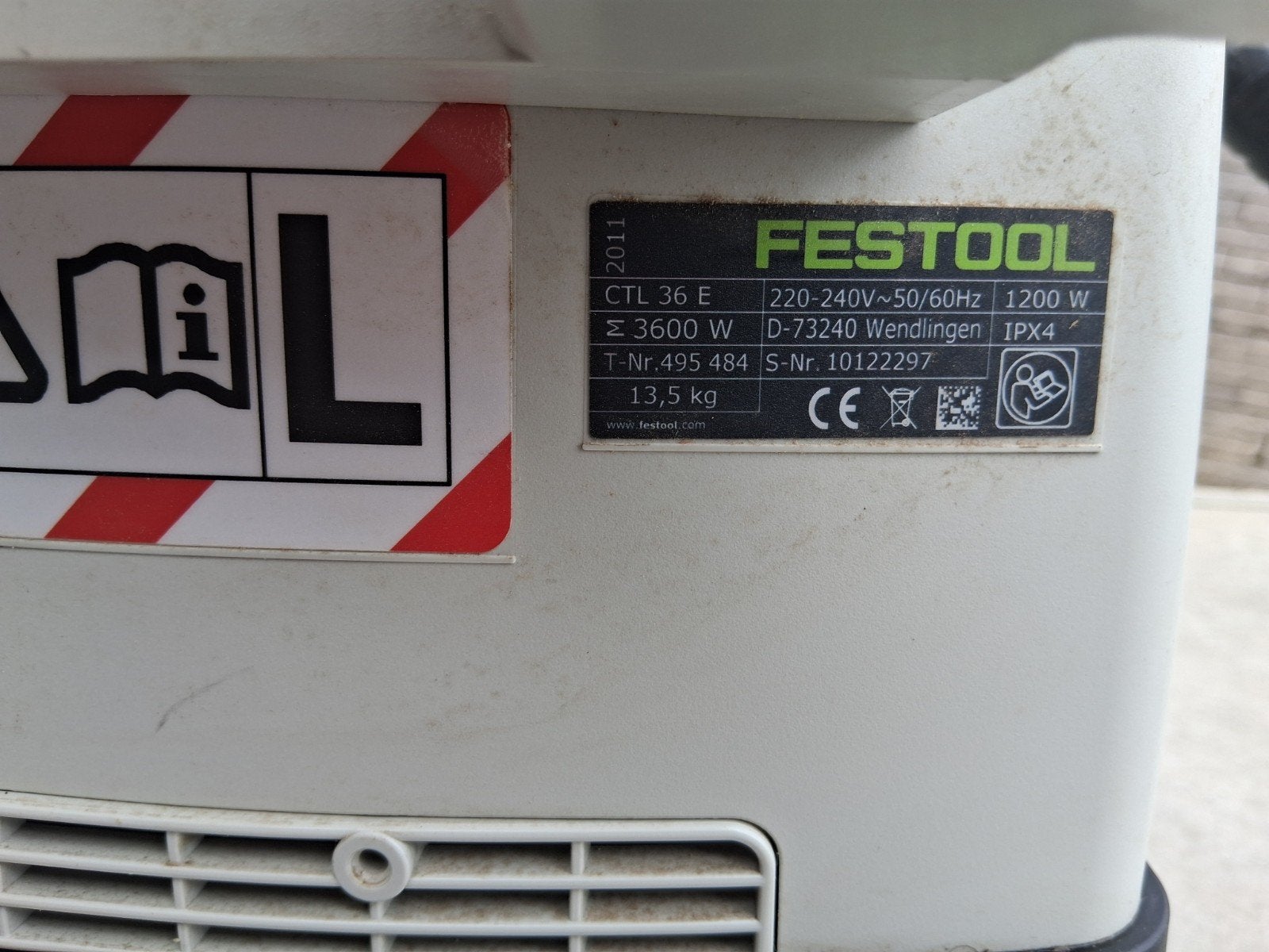 Festool stofzuiger, Ophalen