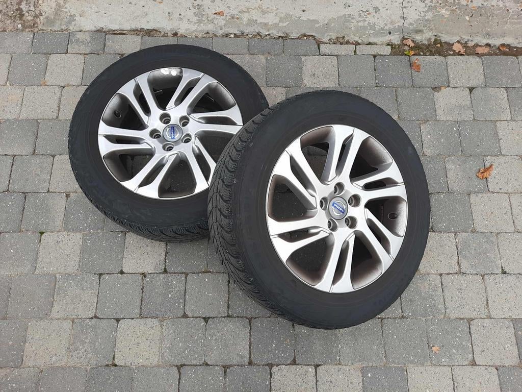 Velgen met winterbanden voor Volvo V60, Auto-onderdelen, Ophalen, Gebruikt, Velg(en), 17 inch