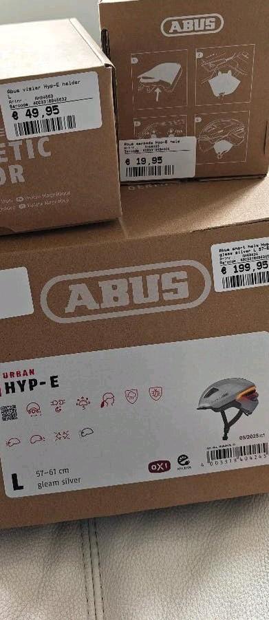 Abus HYP-E helm speedpedelec, Fietsen en Brommers, Ophalen, Nieuw, Abus, L