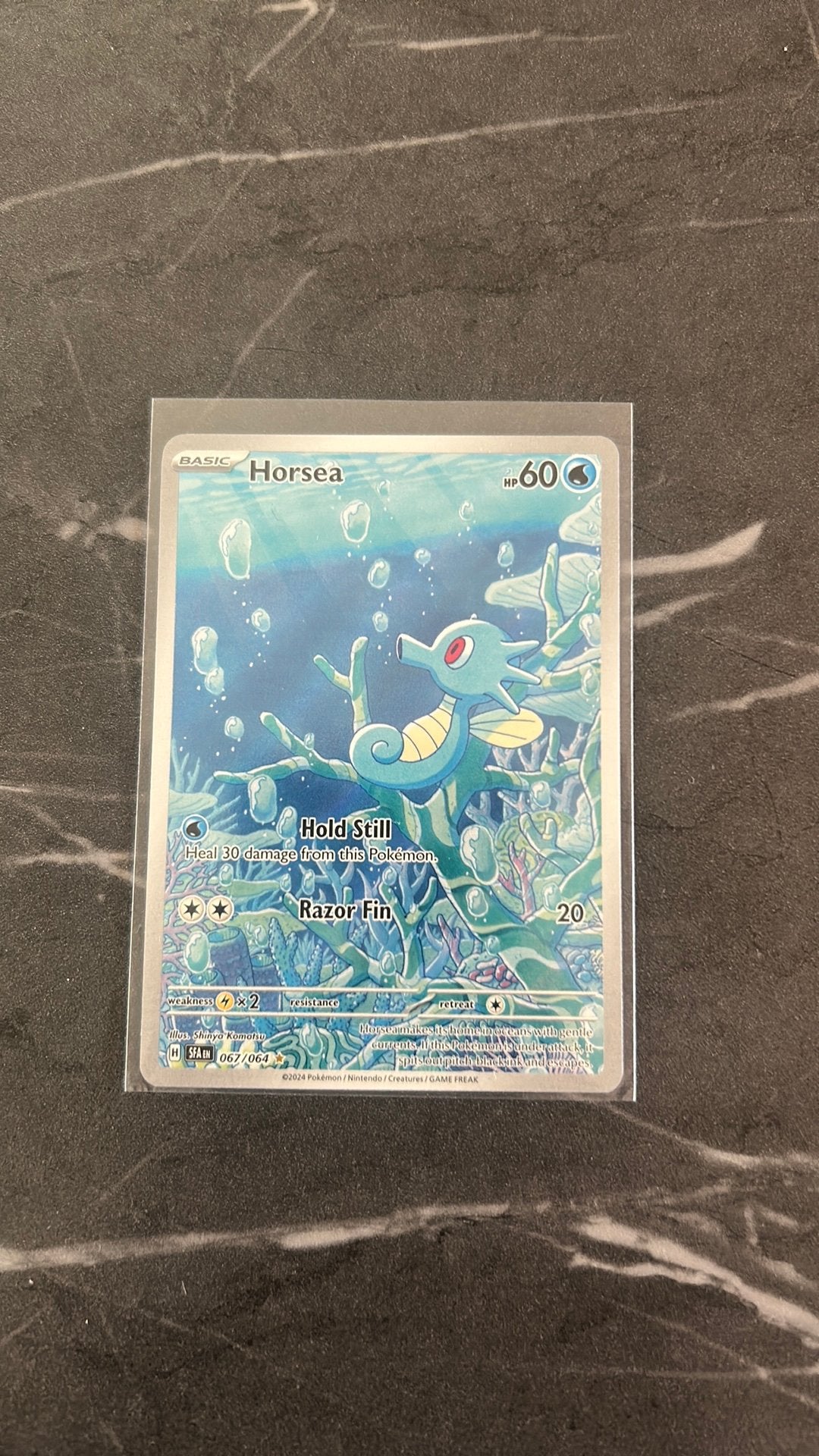 Horsea 067/064 (pokémon), Hobby en Vrije tijd, Ophalen, Zo goed als nieuw