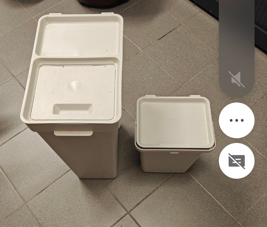 2 vuilbakken Ikea 10 en 35 liter, Ophalen