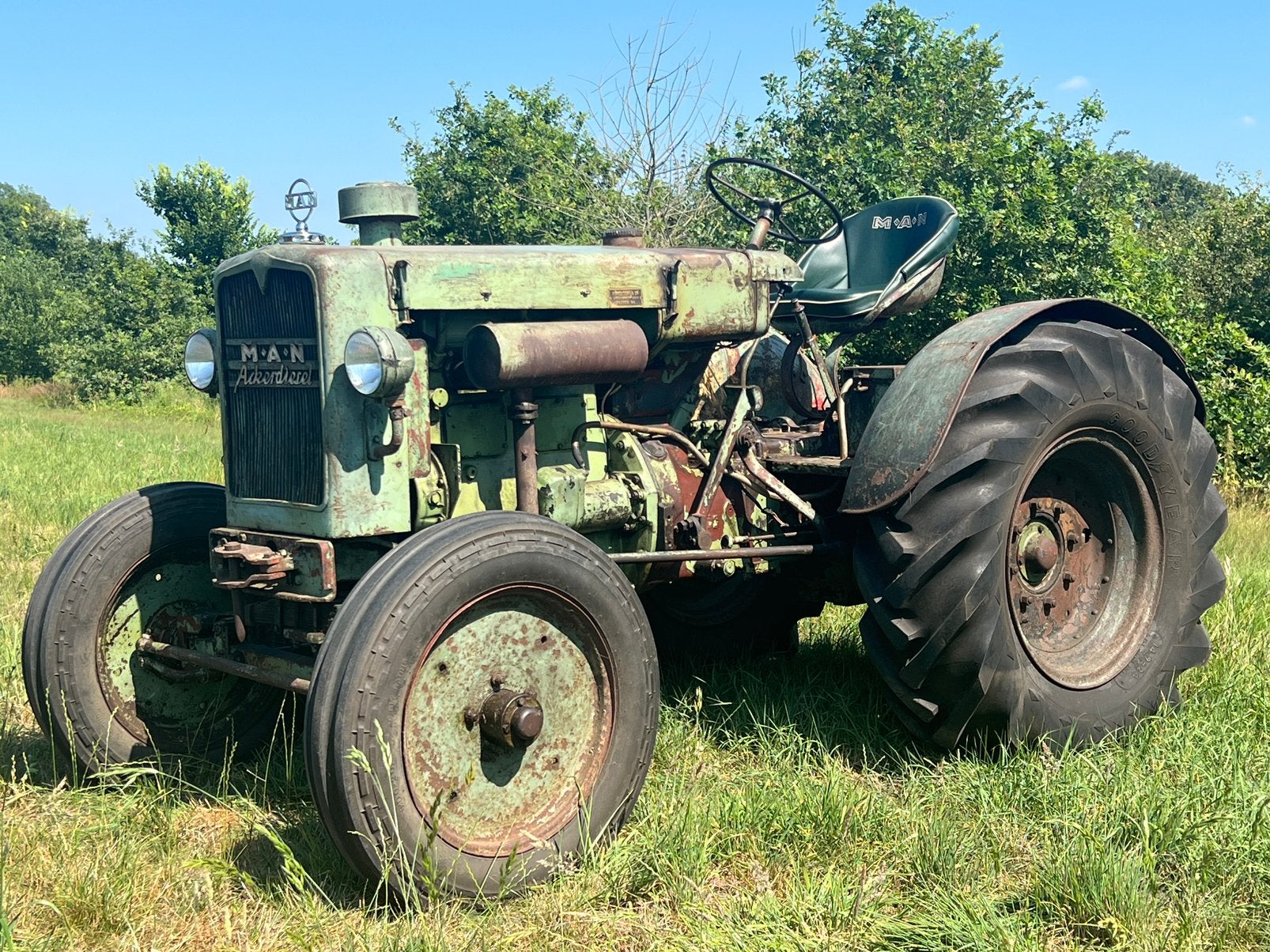 Zeldzame MAN Ackerdiesel AS 325 H (1950) Nederlands kenteken, Ophalen, Oldtimer, Tot 80 Pk, Overige merken